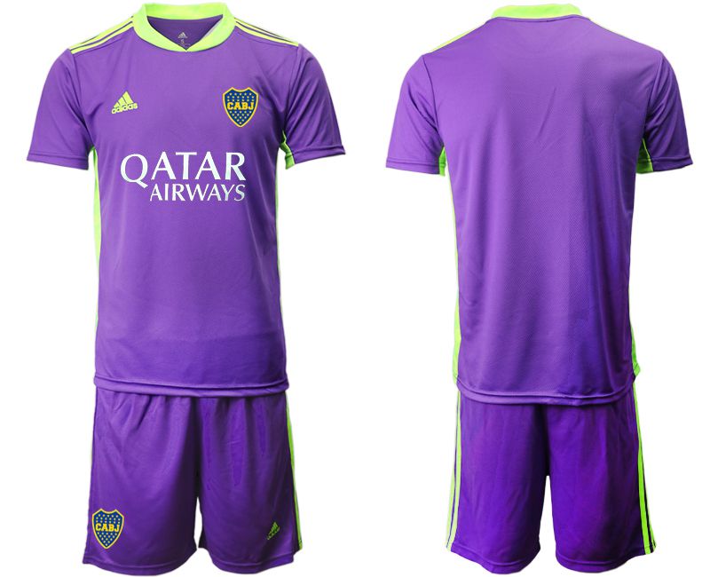 Men 2020-2021 Club Boca juniors goalkeeper purple blank Adidas Soccer Jersey